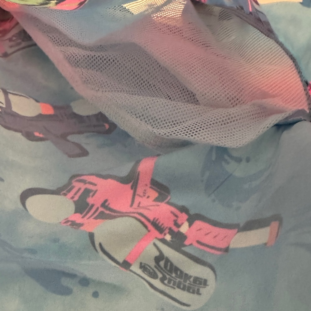 Under Armour Boys Blue Swim Trunks with Neon Water Super Soaker Print NEW - Picture 7 of 7